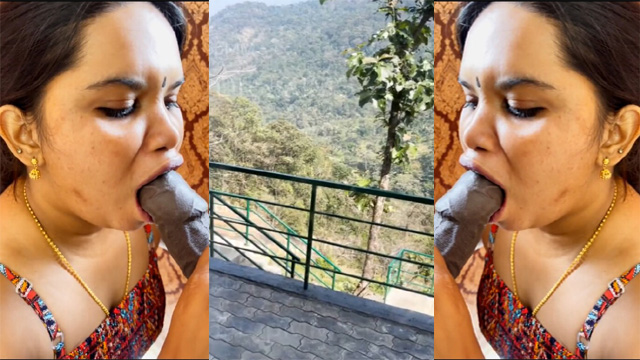 Mallu Aswathy Achu Aunty Blowjob Resort Balcony Harder Sex