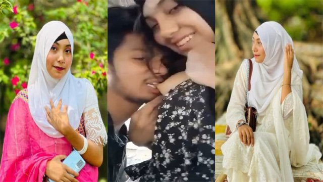 Horny Hijabi Girl Outdoor Kissing Smooching Boobs Suck Video