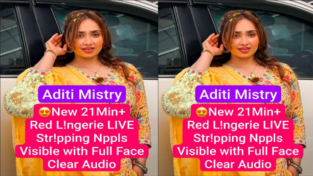 Aditi Mistry New Red Lngrie – Live Stripping Npples