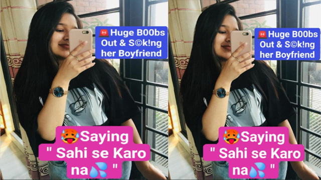 Latest Trending Sucking her Boyfriend – Giving Amazing Blowjob