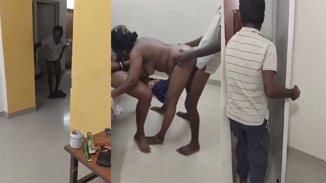 Tamil Mature Aunty – Threesome Fucking Video HD